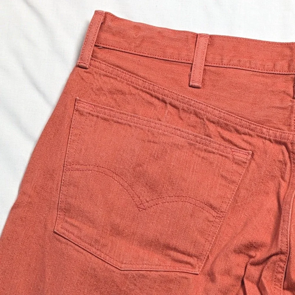Levi's 501 Original Fit Straight Leg Salmon Orange Jeans Mens 40x32
